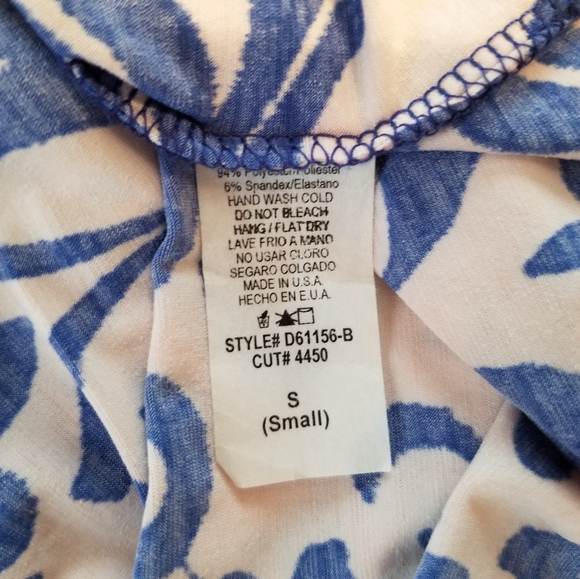 Loila Blue and Pink Printed Strapless Maxi Dress - Picture 7 of 7